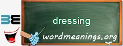 WordMeaning blackboard for dressing